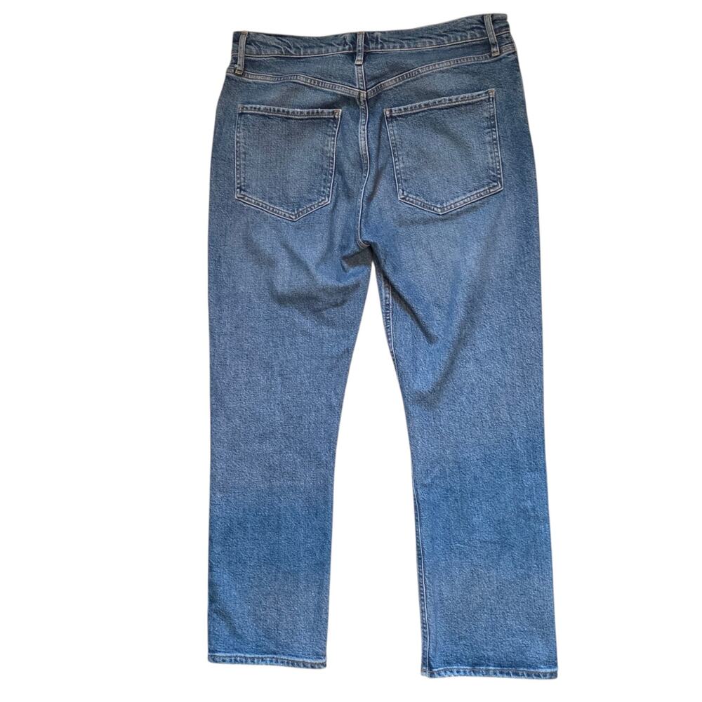 AGOLDE Riley High Rise Straight Crop Jeans Sz 29 (Fits 32" Waist) Transfer Wash - Picture 2 of 8